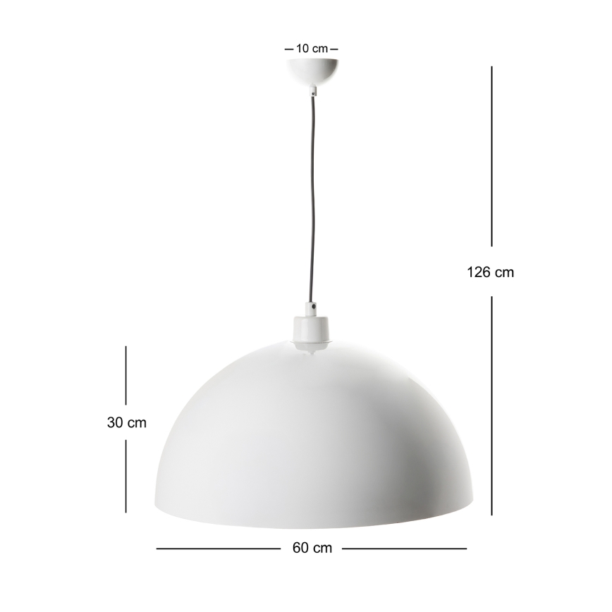 Brilagi - Lampa wisząca LED na lince METALO 1xE27/40W/230V Ø 60 cm biała/miedziana