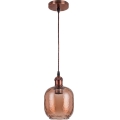 Brilagi - Lampa wisząca LED na lince RETRO GLASS 1xE27/60W/230V śr. 14 cm miedziana/przydymiony brąz