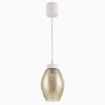 Brilagi - Lampa wisząca LED na lince RETRO GLASS 1xE27/60W/230V śr. 17 cm biały/przydymiony beżowy