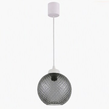 Brilagi - Lampa wisząca LED na lince RETRO GLASS 1xE27/60W/230V, śr. 18 cm, biały/przydymiony szary
