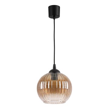 Brilagi - Lampa wisząca LED na lince RETRO GLASS 1xE27/60W/230V śr. 18 cm czarny/przydymiony brąz