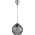 Brilagi - Lampa wisząca LED na lince RETRO GLASS 1xE27/60W/230V śr. 18 cm srebrna/dymnoszara