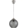 Brilagi - Lampa wisząca LED na lince RETRO GLASS 1xE27/60W/230V śr. 18 cm srebrna/dymnoszara