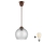 Brilagi - Lampa wisząca LED na lince RETRO GLASS 1xE27/60W/230V, średnica 25 cm, brązowy/dymiony szary