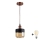Brilagi - Lampa wisząca LED na lince RETRO GLASS 1xE27/60W/230V Ø 14 cm miedziana/przydymiony beż/czarna