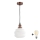 Brilagi - Lampa wisząca LED na lince RETRO GLASS 1xE27/60W/230V Ø 20 cm miedziana/biała