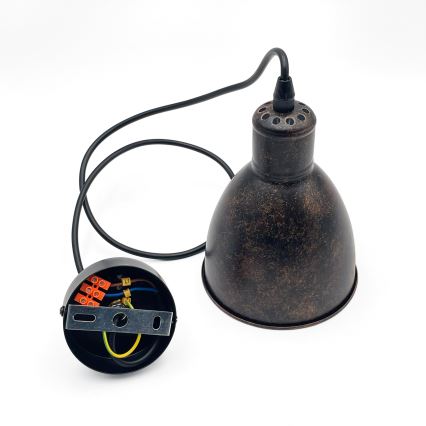 Brilagi - Lampa wisząca LED na lince RIDDY 1xE27/60W/230V miedziana/patina