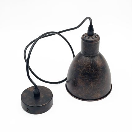 Brilagi - Lampa wisząca LED na lince RIDDY 1xE27/60W/230V miedziana/patina