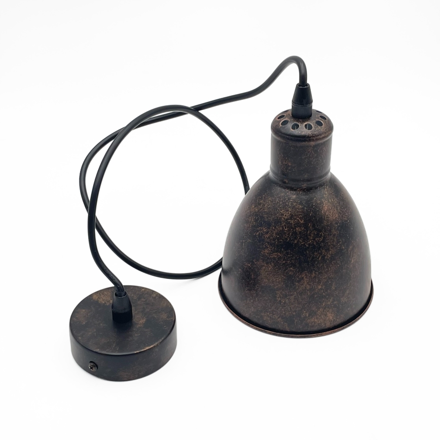 Brilagi - Lampa wisząca LED na lince RIDDY 1xE27/60W/230V miedziana/patina