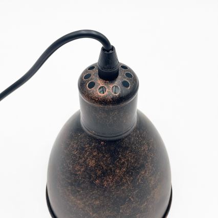 Brilagi - Lampa wisząca LED na lince RIDDY 1xE27/60W/230V miedziana/patina