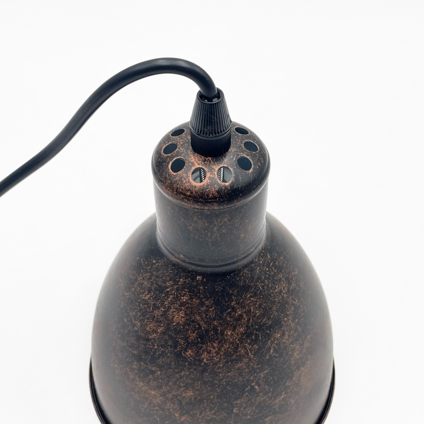 Brilagi - Lampa wisząca LED na lince RIDDY 1xE27/60W/230V miedziana/patina