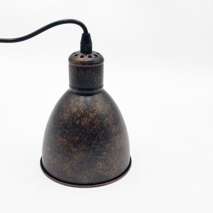 Brilagi - Lampa wisząca LED na lince RIDDY 1xE27/60W/230V miedziana/patina