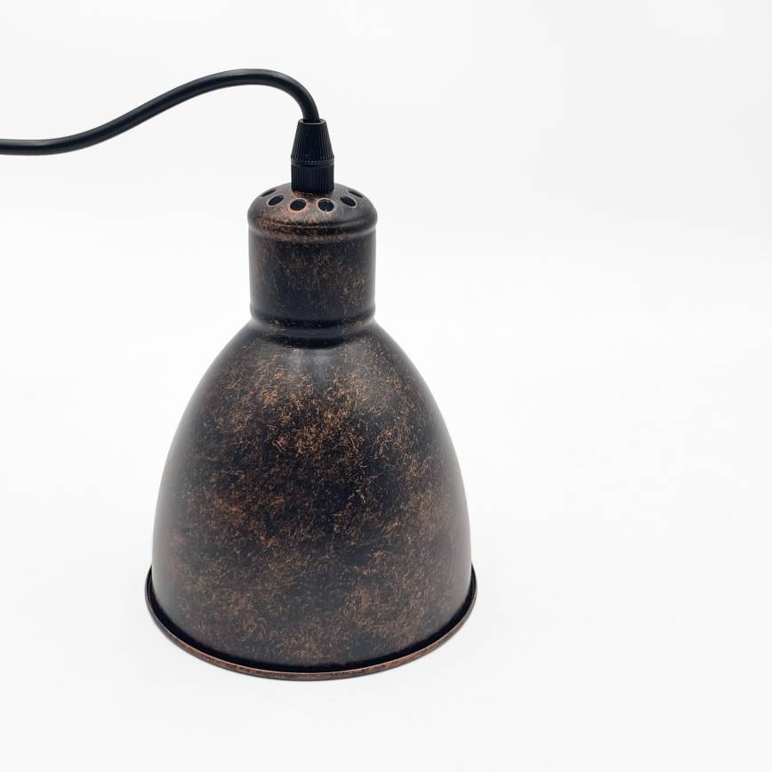 Brilagi - Lampa wisząca LED na lince RIDDY 1xE27/60W/230V miedziana/patina