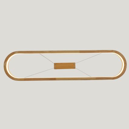 Brilagi - Lampa wisząca LED na lince UMEA WOOD LED/40W/230V 90x22 cm drewno kauczukowe