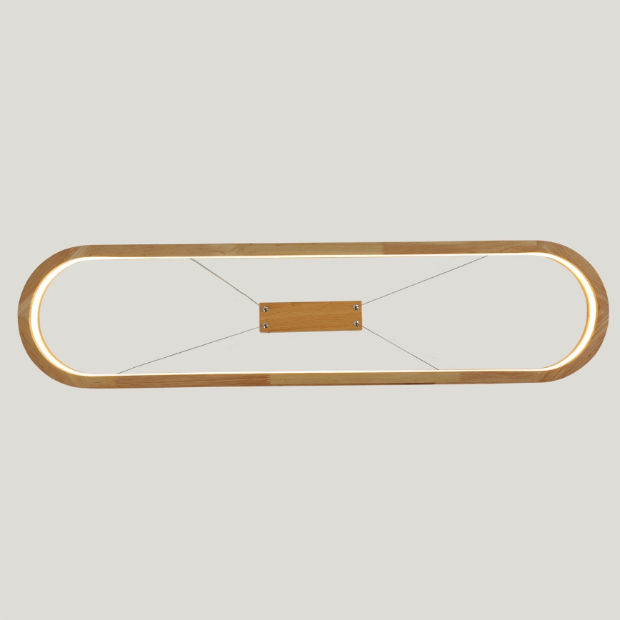 Brilagi - Lampa wisząca LED na lince UMEA WOOD LED/40W/230V 90x22 cm drewno kauczukowe