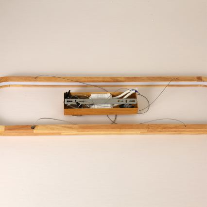 Brilagi - Lampa wisząca LED na lince UMEA WOOD LED/40W/230V 90x22 cm drewno kauczukowe