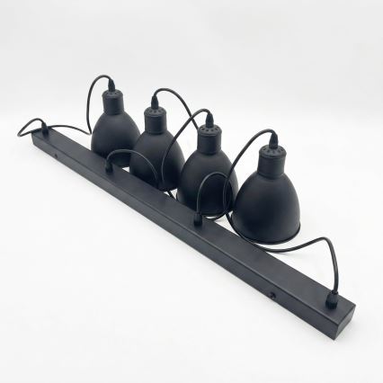 BRILAGI - Lampa wisząca LED na linkach RIDDY 4xE27/60W/230V czarna