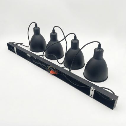 BRILAGI - Lampa wisząca LED na linkach RIDDY 4xE27/60W/230V czarna