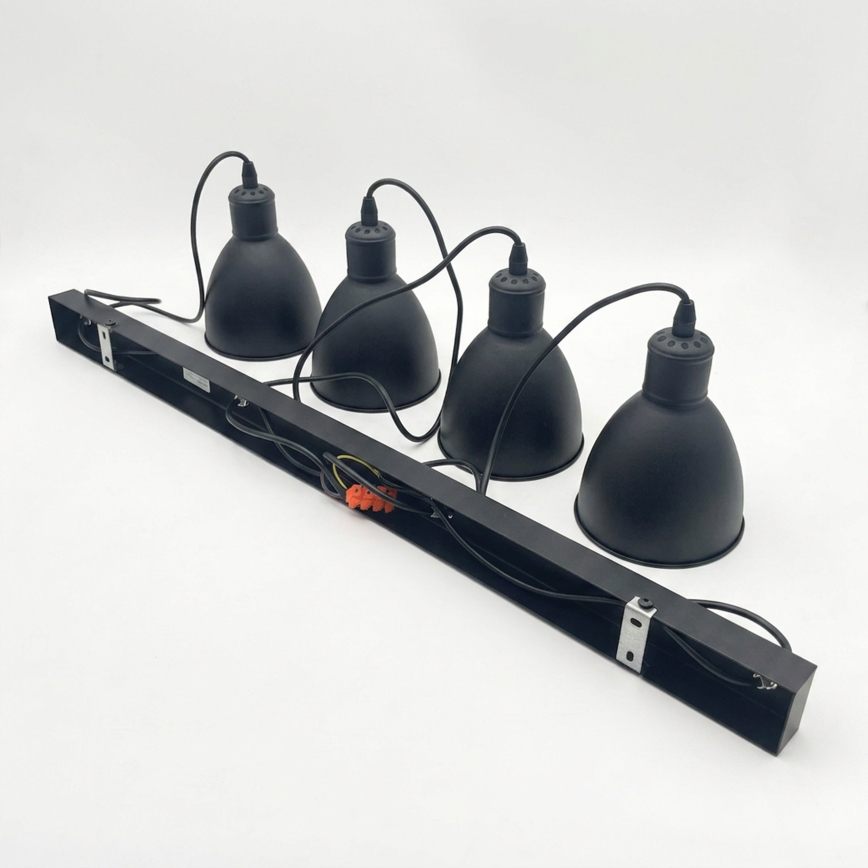 BRILAGI - Lampa wisząca LED na linkach RIDDY 4xE27/60W/230V czarna