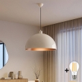 Brilagi - Lampa wisząca LED na linkę METALO 1xE27/40W/230V śr. 60 cm beżowy/miedziany