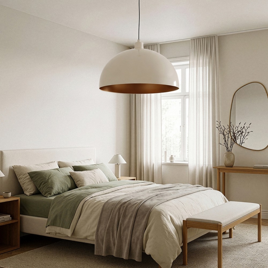 Brilagi - Lampa wisząca LED na linkę METALO 1xE27/40W/230V śr. 60 cm beżowy/miedziany