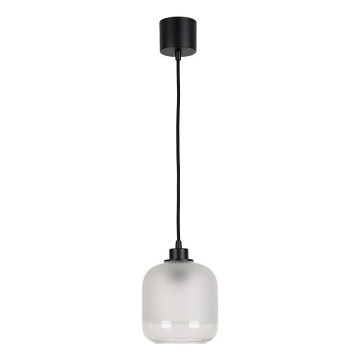 Brilagi - Lampa wisząca LED na linku RETRO GLASS 1xE27/60W/230V śr. 14 cm czarna/biała