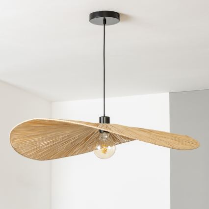 Brilagi - Lampa wisząca LED na przewodzie CERIA BOHO 1xE27/40W/230V śr. 80 cm, abażur z rafii