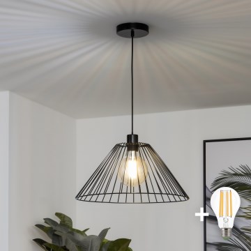 Brilagi - Lampa wisząca LED na przewodzie CERIA WIRE 1xE27/40W/230V śr. 45 cm czarna