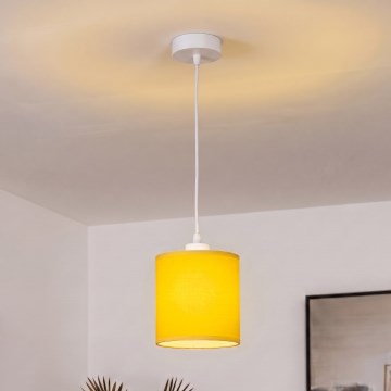 BRILAGI - Lampa wisząca LED na przewodzie NUBILA 1xE27/60W/230V śr. 14 cm biała/żółta
