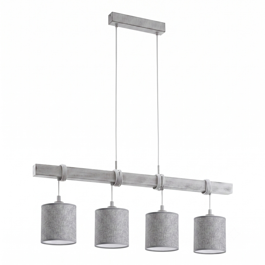 Brilagi - Lampa wisząca LED na przewodzie NUBILA 4xE27/60W/230V szara