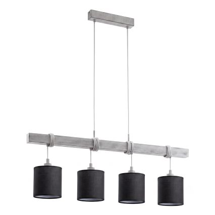 Brilagi - Lampa wisząca LED na przewodzie NUBILA 4xE27/60W/230V szary/czarny