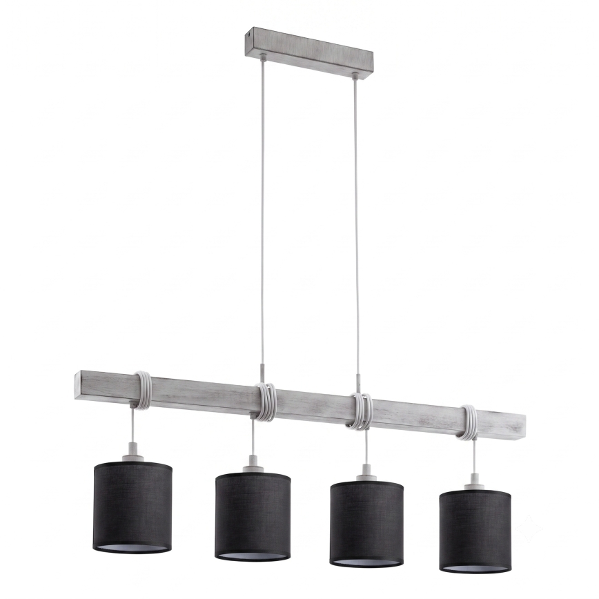 Brilagi - Lampa wisząca LED na przewodzie NUBILA 4xE27/60W/230V szary/czarny