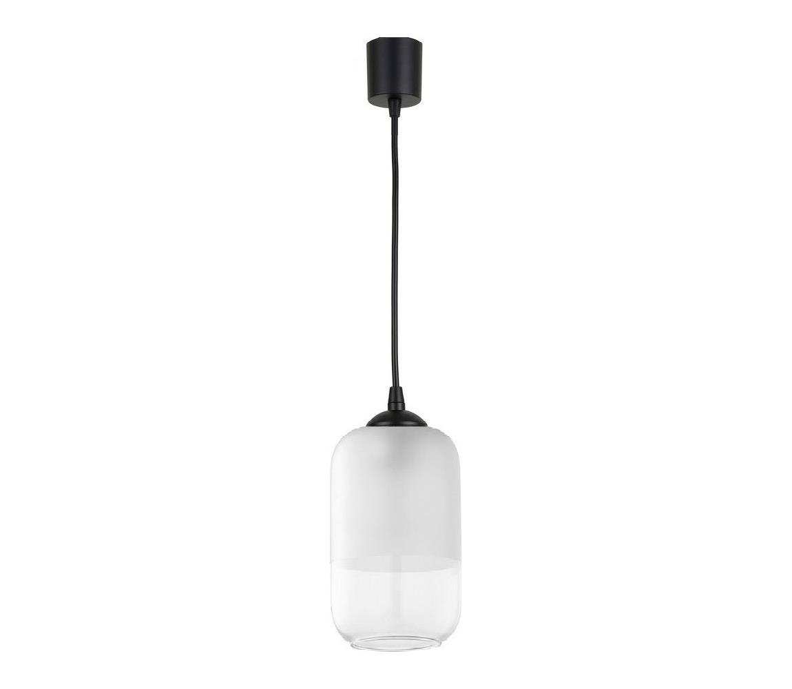 Brilagi - Lampa wisząca LED na przewodzie RETRO GLASS 1xE27/60W/230V śr. 14 cm czarna/biała