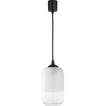Brilagi - Lampa wisząca LED na przewodzie RETRO GLASS 1xE27/60W/230V śr. 14 cm czarna/biała