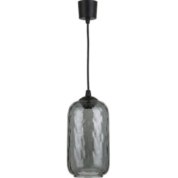 Brilagi - Lampa wisząca LED na przewodzie RETRO GLASS 1xE27/60W/230V śr. 14 cm czarny/dymny szary