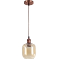 Brilagi - Lampa wisząca LED na przewodzie RETRO GLASS 1xE27/60W/230V śr. 14 cm miedziana/przydymiony brąz