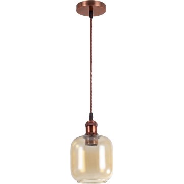 Brilagi - Lampa wisząca LED na przewodzie RETRO GLASS 1xE27/60W/230V śr. 14 cm miedziana/przydymiony brąz