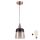 Brilagi - Lampa wisząca LED na przewodzie RETRO GLASS 1xE27/60W/230V śr. 15,5 cm miedziana/dymny beż/czarna