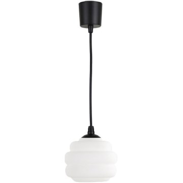 Brilagi - Lampa wisząca LED na przewodzie RETRO GLASS 1xE27/60W/230V śr. 20 cm czarny/biały