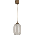 Brilagi - Lampa wisząca LED na przewodzie RETRO GLASS 1xE27/60W/230V średnica 14 cm brązowy/przydymiony szary
