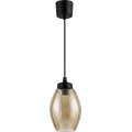 Brilagi - Lampa wisząca LED na przewodzie RETRO GLASS 1xE27/60W/230V Ø 17 cm czarny/przydymiony beżowy
