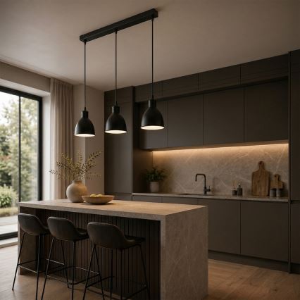 Brilagi - Lampa wisząca LED na przewodzie RIDDY 3xE27/60W/230V czarna