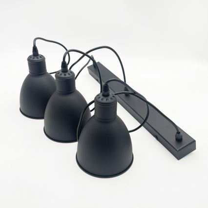 Brilagi - Lampa wisząca LED na przewodzie RIDDY 3xE27/60W/230V czarna