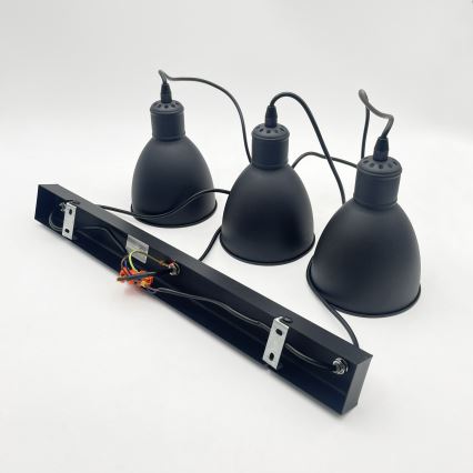 Brilagi - Lampa wisząca LED na przewodzie RIDDY 3xE27/60W/230V czarna