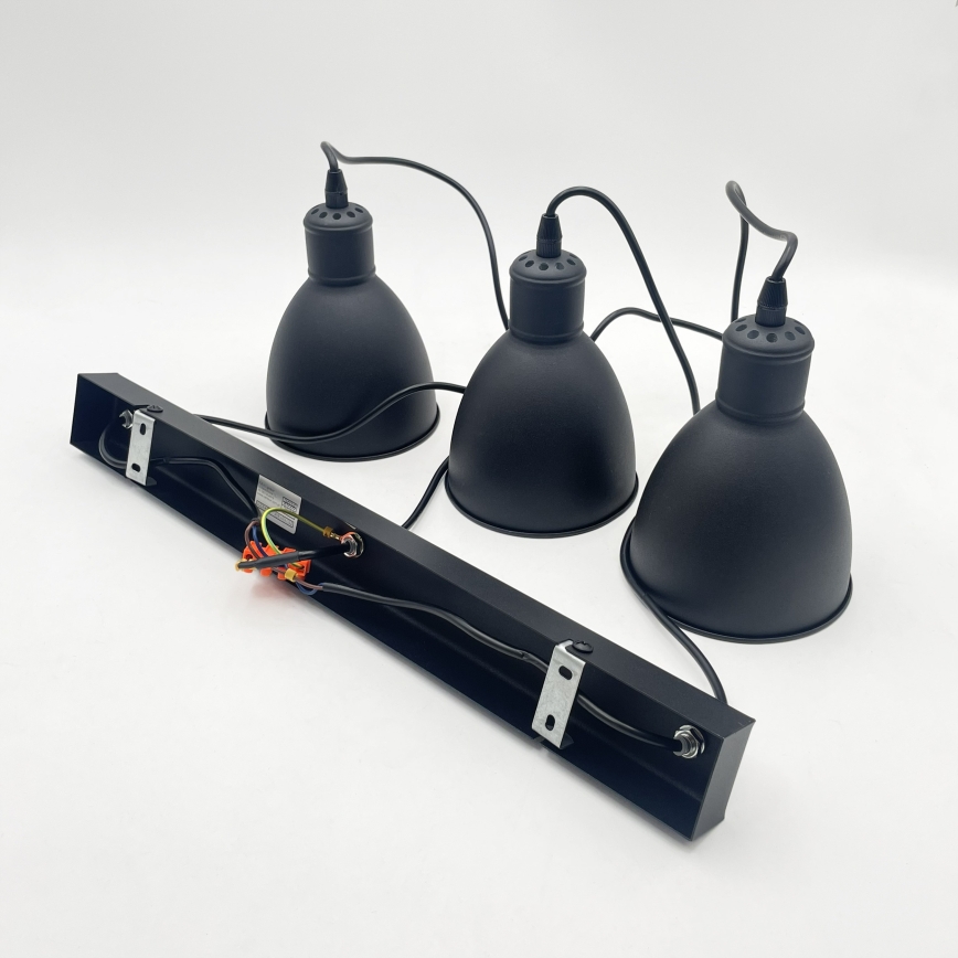 Brilagi - Lampa wisząca LED na przewodzie RIDDY 3xE27/60W/230V czarna