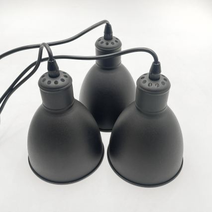 Brilagi - Lampa wisząca LED na przewodzie RIDDY 3xE27/60W/230V czarna