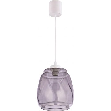 Brilagi - Lampa wisząca LED RETRO GLASS na lince 1xE27/60W/230V śr. 26 cm biały/dymiony szary