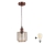 Brilagi - Lampa wisząca LED RETRO GLASS na przewodzie 1xE27/60W/230V, śr. 14 cm, miedziana / dymny beż