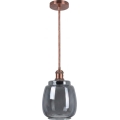 Brilagi - Lampa wisząca LED RETRO GLASS na przewodzie 1xE27/60W/230V Ø 26 cm miedziany/przydymiony szary