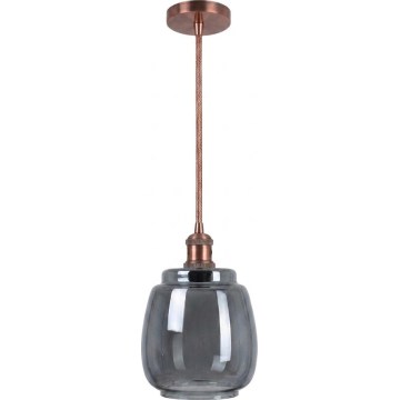 Brilagi - Lampa wisząca LED RETRO GLASS na przewodzie 1xE27/60W/230V Ø 26 cm miedziany/przydymiony szary